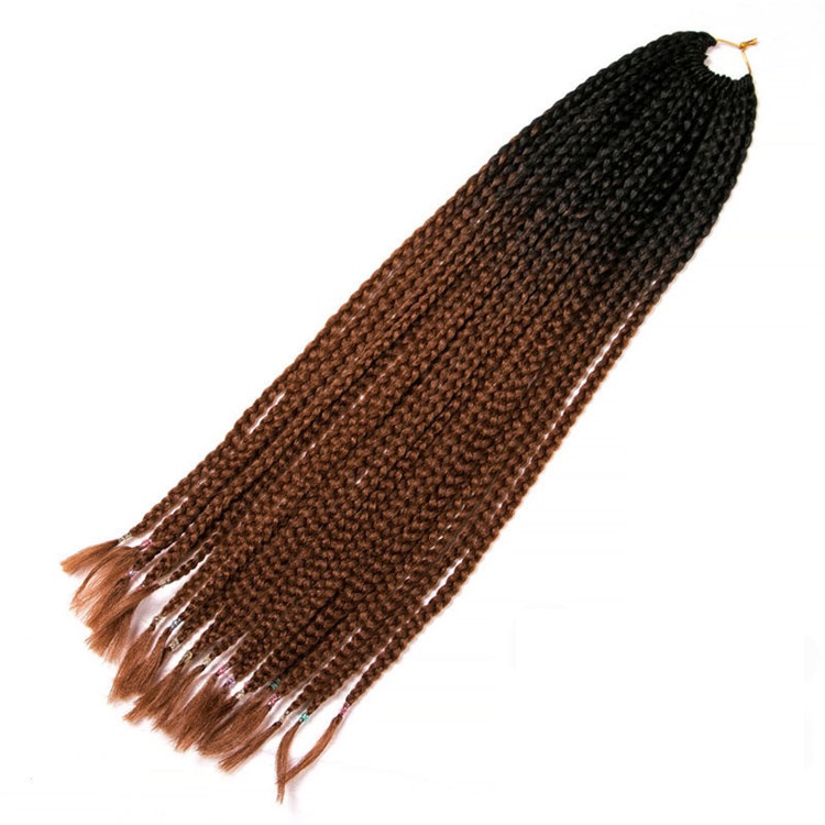 22inch Box Braids with Ends Fan Out Crochet Hair Braids Extension Synthetic Hair Darling Braids Wholesale