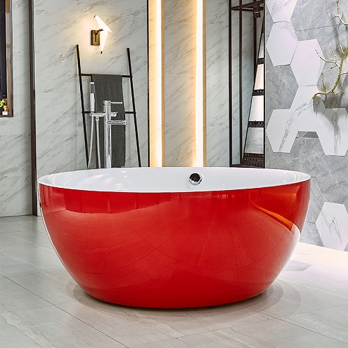 Air Bubble Bathtub Simple Eco Friendly Acrylic Soaking Mini Bathtub