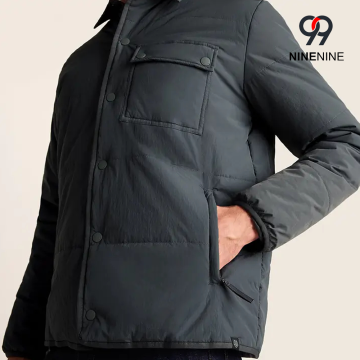 Mens Shower Resistant Insulated Shacket