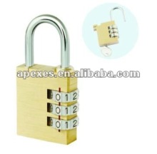 PL-B302 Brass Combination Padlock with Key