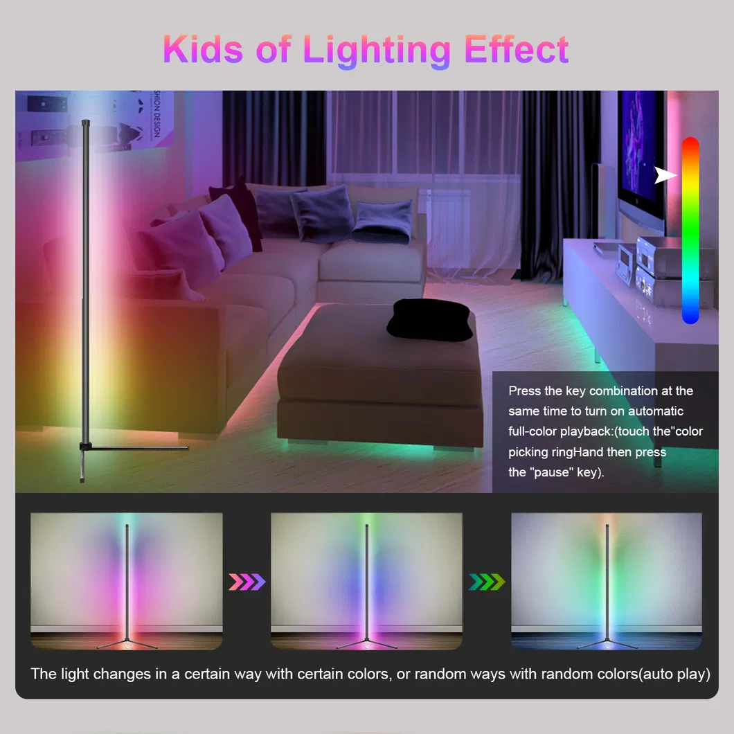 RGB Colorful Smart Floor Lamp with Bluetooth and WiFi Control