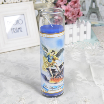 Glass Memorial Tall Jar Candle with Images Printed
