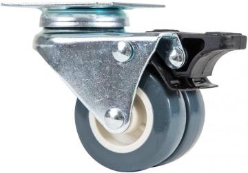 50mm Double Heavy Duty Castors with Brake