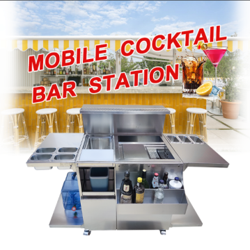 Folding and Removable Milk Tea Working Bench with Hot Bar Equipment