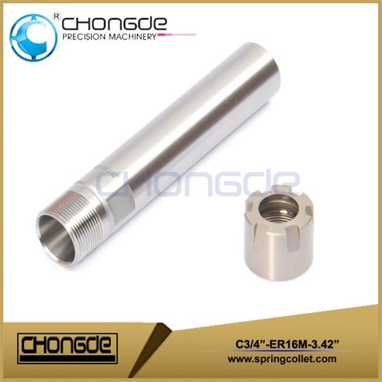 ER16 كوليت ظرف C3 / 4 &quot;-ER16M-3.42&quot; حامل ساق مستقيم