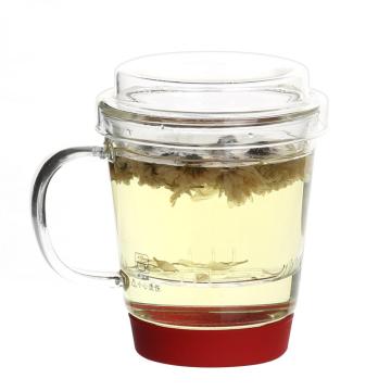 One Person Office Teapot Glass Tea Mug With Infuser