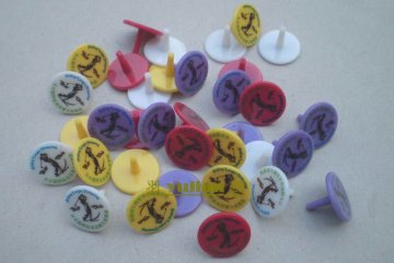 1" PLASTIC GOLF BALL MARKER WITH LOGO