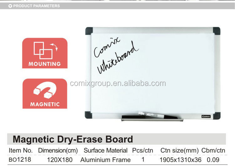 Comix 120*180 cm Lacquered Board Magnetic Dry-erase Whiteboard