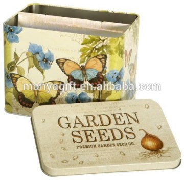 Gibson Eden Tin Garden Seed Storage Box Biscuits Tin Large Cosmetic Jar