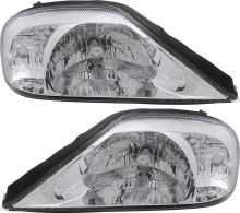 Mercury Sable 2000-2006 Factory Style Crystal Headlights with Corner Signal Lights (Chrome Housing/Clear Lens)