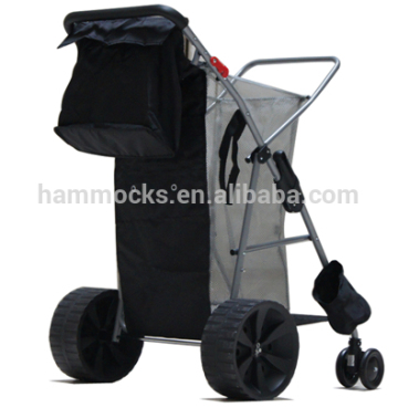 Folding Beach Trolley Cart, Beach Cart with wheels