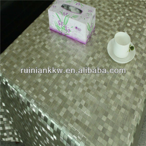 Durable PVC Brushed Table Cloth ----Metallic PVC Table Cover PW151-001-C-05 series