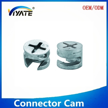 Mini fix cam nickel plated furniture connector cam