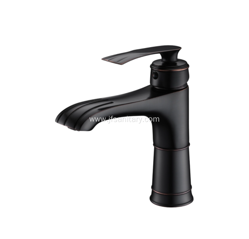 Black Brass Single Hole Basin Faucet