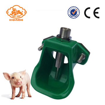 Plastic Green Pig Drinker Nipple Waterer Bowl