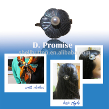 black mother of pearl shell flower shape hairpin,ornately carved hairpin