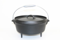 Cast Iron Dutch Oven dengan tutup Lipped