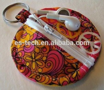 colorful earphone with colth bag