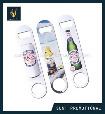 Promotional metal bar blade bottle opener for beer using