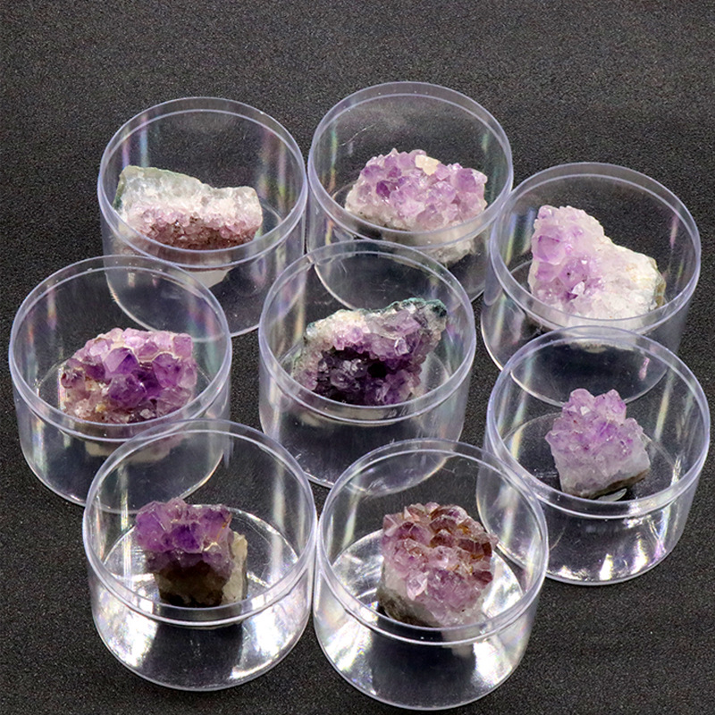 Rockcloud Naturel Pourpre Améthyste Cristal De Quartz Cluster Geode Druzy Décoration De La Maison Gemme Spécimen