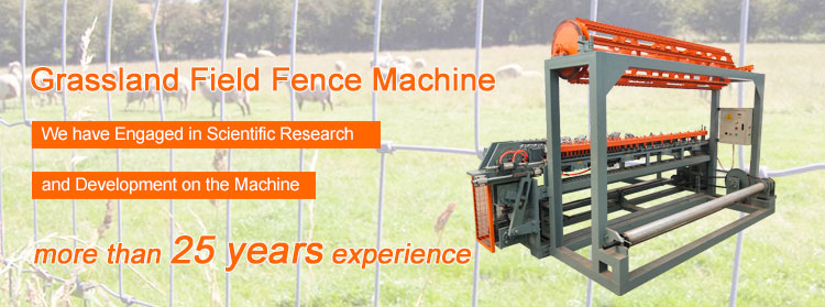 High tensile grassland field fence machine