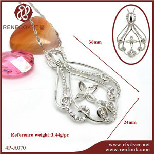 sterling silver pendant blanks 2014 hot sale silver jewelry findings