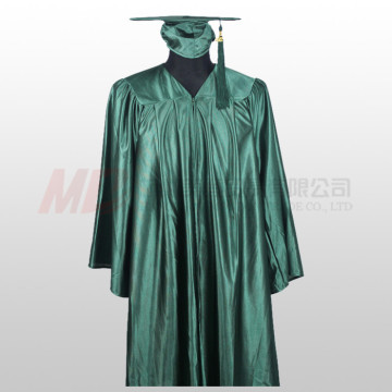 Shiny Forest Green High School Graduation Cap Gown