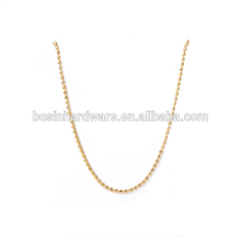 Papular High Quality Metal Faceted Ball Chain Gold Color Necklace