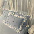 Velvet Tufted Duvetcover Bilik Tidur King Bedding Set