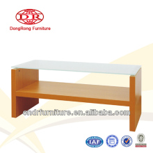 wooden glass top coffee table