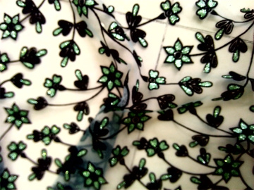 Flocking warp mesh knit fabric for dress