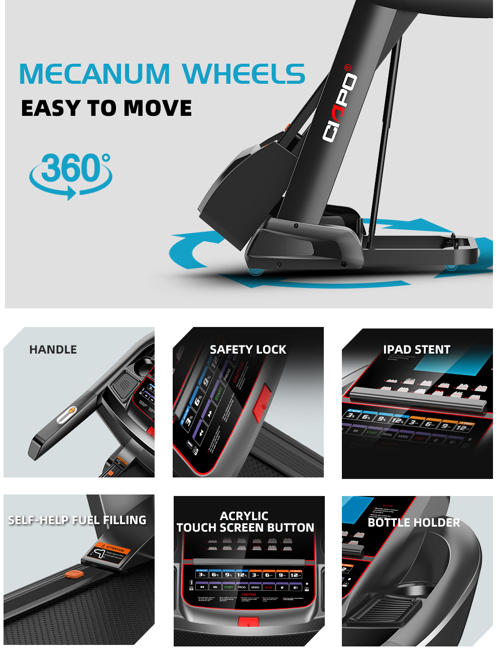 Hot selling Electric Treadmill Gym Equipment In stock