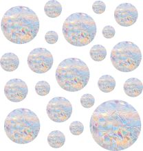 Custom Static Circle Window Clings: Anti-Collision Rainbow Stickers for Bird Strikes