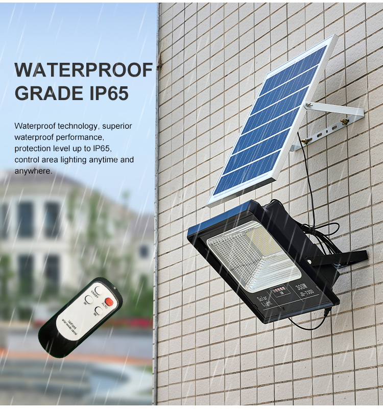 50w 6v IP65 Light induction Intelligent remote control outdoor solar led flood light