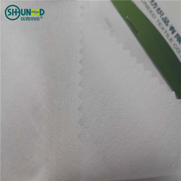 SGS SVHC tested 90%Polyester / 10% Viscose crisp eas tear away embroidery backing paper chemical bond nonwovens