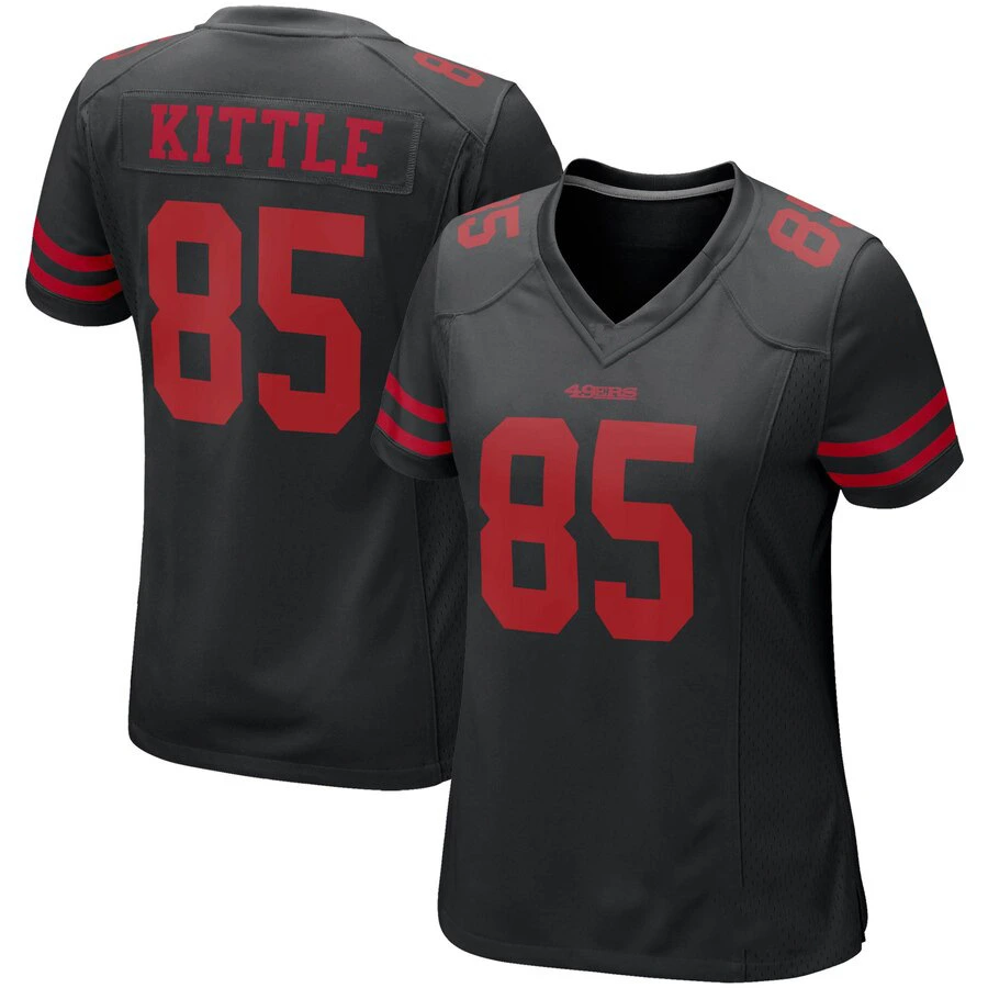 Wholesale Custom Women 49ers Jerseys 16 Montana 80 Rice 85 Kittle American Football Jerseys