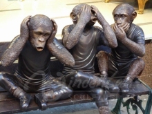 2018 new bronze garden arts metal crafts life size animal bronze monkey statues