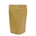 Kraft Zip Lock White Finish Pouches for Beans