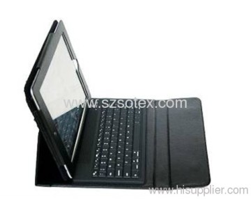 Silicon Bluetooth Keyboard With Leather Case For Ipad2&amp;3 