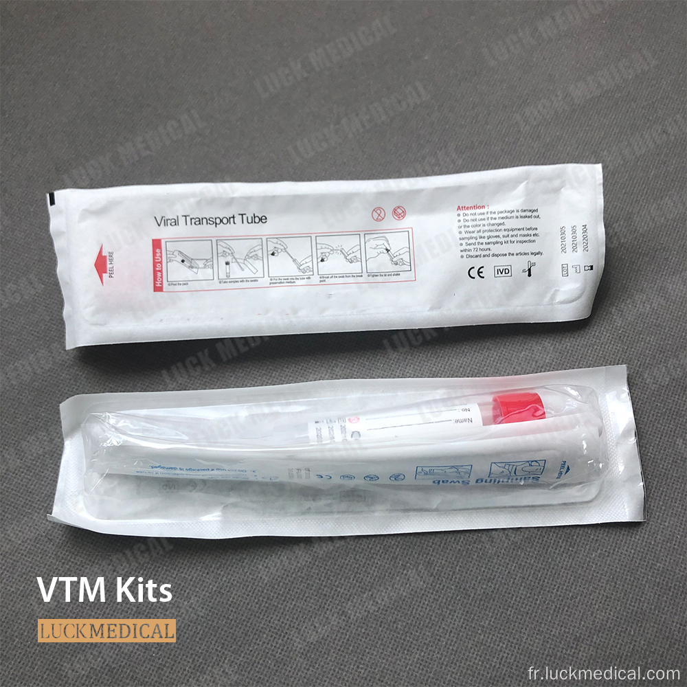 Kit de tube VTM / UTM Soupchage FDA