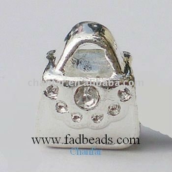 Silver plated alloy beads