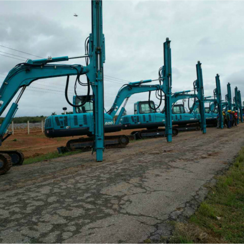 Spiral Piling Machine för Ground Foundation Project