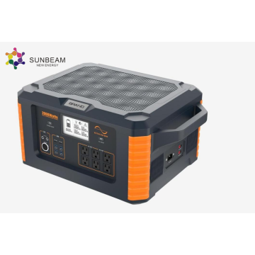 Sunbeam Portable Power Station, 2000 watt-jam, generator bertenaga surya dengan port USB dan outlet AC, generator portabel untuk berkemah atau daya darurat