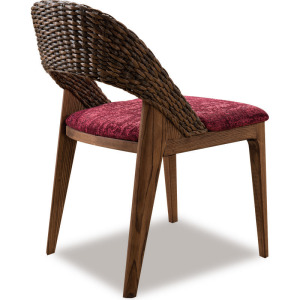 Cadeira de jantar de rattan de jardim moderna