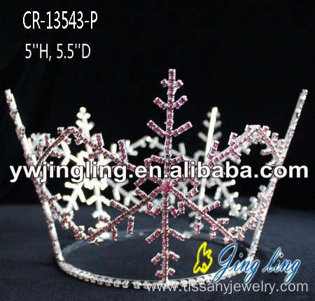 Full Round Frozen Snowflake Christmas Pageant Crowns