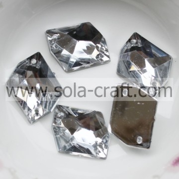 The Manufactory of 13*18MM Crystal Silver Acrylic Angle Wing Sequin Mirror Crystal Bead Craft