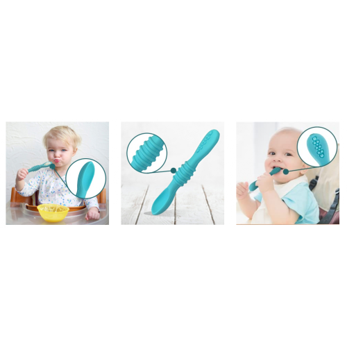 Custom Silicone Baby Led Weaning Spoon