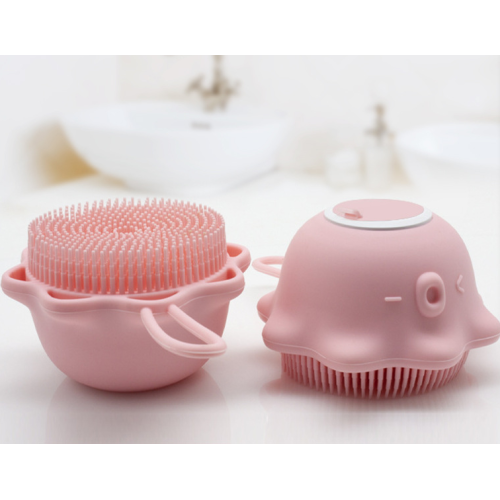 Custom Silicone Body Scrubber with Soap Dispenser