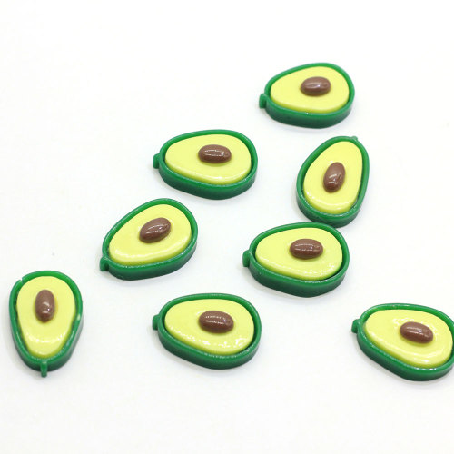 Cute Resin Simulation Fruit Avocado Flatback Cabochon Flatback 3D Resin Avocado Food DIY Craft Hair Decoration Accessory