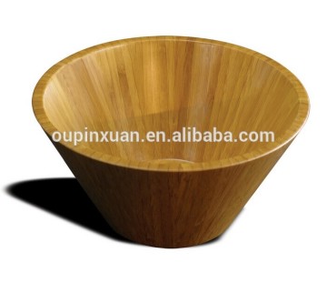 Bamboo large salad bowl ,extra large bamboo salad server hands